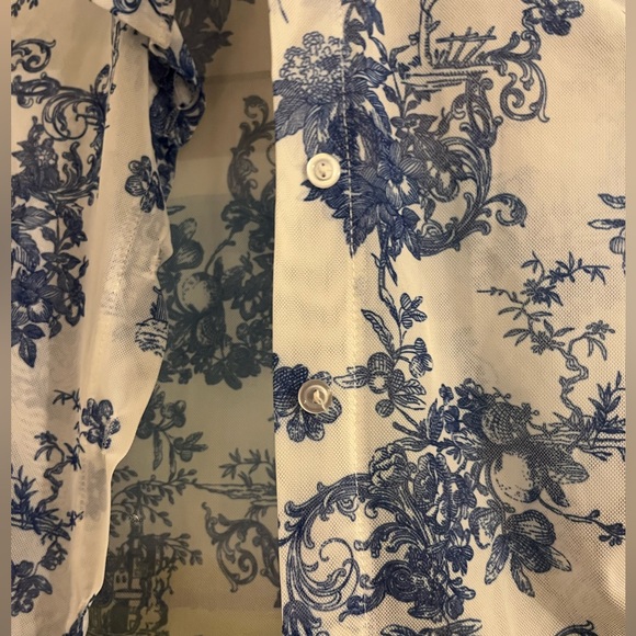 Missguided sheer cropped button up - Picture 3 of 4